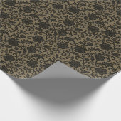 Victoriaans gotische kant en perkament all-occasio cadeaupapier (Hoek)