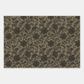 Victoriaans gotische kant & perkament 3-vel set inpakpapier vel (Voorkant)