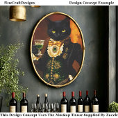 Victoriaans Gotische Kat met Absinthe EG9L Decoupa Tissuepapier