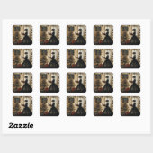 Victoriaans gotische kerst vierkante sticker (Vel)