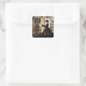 Victoriaans gotische kerst vierkante sticker (Tas)