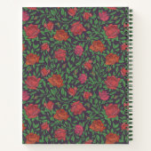 Victoriaans Gotische Perfecte Rode Fuchsia Rozen S Notitieboek (Achterkant)