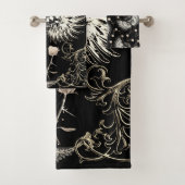 Victoriaans gotische Romance Schuilvleugels en wit Bad Handdoek (Insitu)