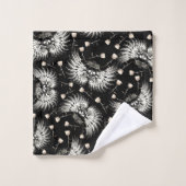 Victoriaans gotische Romance Schuilvleugels en wit Bad Handdoek (Wasdoekje)