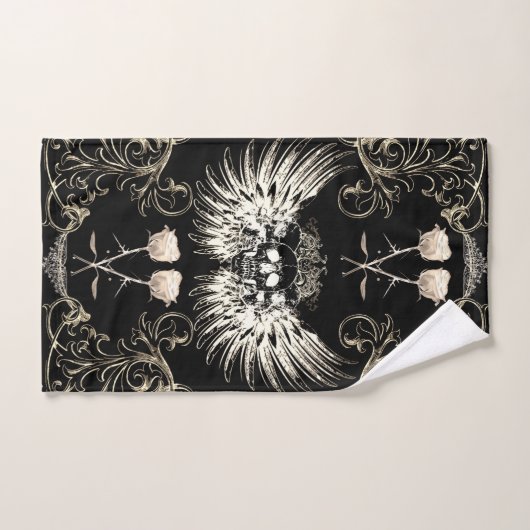 Victoriaans gotische Romance Schuilvleugels en wit Bad Handdoek (Handdoek)