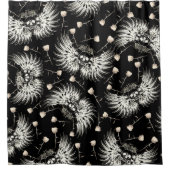 Victoriaans gotische Romance Schuilvleugels en wit Douchegordijn (Voorkant)