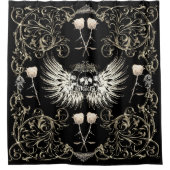 Victoriaans gotische Romance Schuilvleugels en wit Douchegordijn (Voorkant)