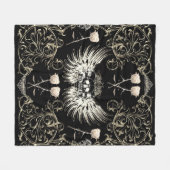 Victoriaans gotische Romance Schuilvleugels en wit Fleece Deken (Voorkant (Horizontaal))
