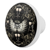 Victoriaans gotische Romance Schuilvleugels en wit Keramische Knop (Rechts)