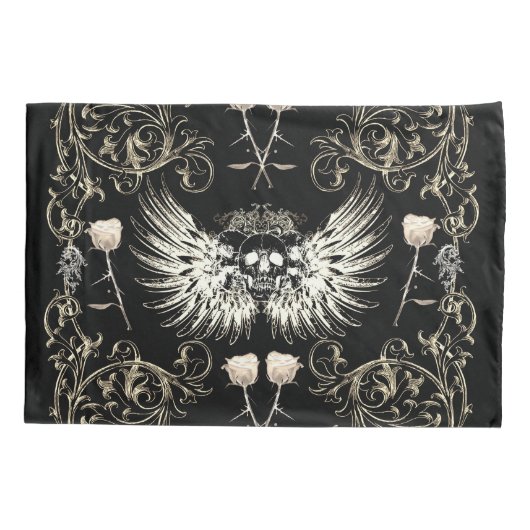 Victoriaans gotische Romance Schuilvleugels en wit Kussensloop (Achterkant)