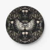 Victoriaans gotische Romance Schuilvleugels en wit Papieren Bordje (Voorkant)