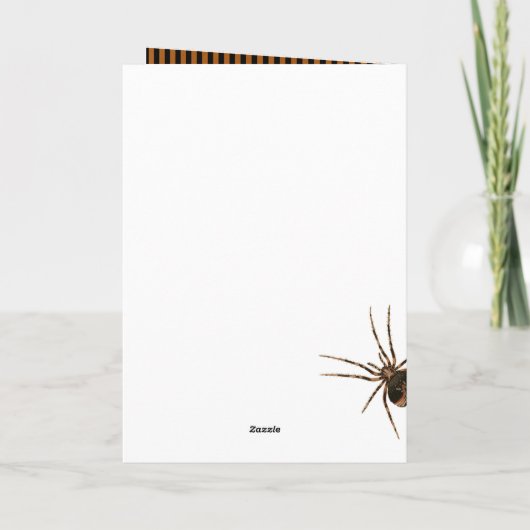 Victoriaans Gotische schedel Damask Halloween Kaart (Achterkant)