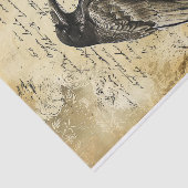 Victoriaans Gotische  Schrijven Raven Decoupage Tissuepapier (Detail)