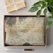 Victoriaans Gotische  Schrijven Raven Decoupage Tissuepapier (Geschenk)