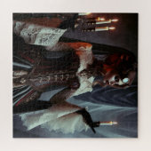 Victoriaans gotische steampunk elegante dame legpuzzel (Horizontaal)