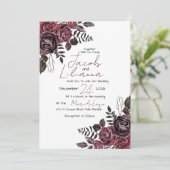  Victoriaans gotische stijl bruiloft Kaart (Staand voorkant)