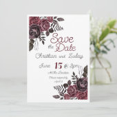  Victoriaans gotische stijl Save the Date Kaart (Staand voorkant)