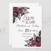  Victoriaans gotische stijl Save the Date Kaart (Voorkant / Achterkant)