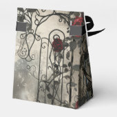 Victoriaans Gotische Tuin Rozen Patroon Bedankdoosjes (Achterkant)