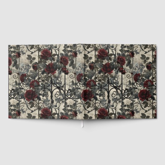 Victoriaans Gotische Tuin Rozen Patroon Gastenboek (Volledig)