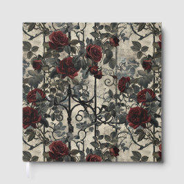 Victoriaans Gotische Tuin Rozen Patroon Gastenboek