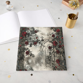 Victoriaans Gotische Tuin Rozen Patroon Gastenboek