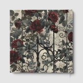 Victoriaans Gotische Tuin Rozen Patroon Gastenboek (Achterkant)