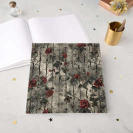 Victoriaans Gotische Tuin Rozen Patroon Gastenboek