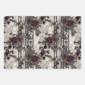 Victoriaans Gotische Tuin Rozen Patroon Inpakpapier Vel (Voorkant 3)