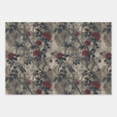 Victoriaans Gotische Tuin Rozen Patroon Inpakpapier Vel (Voorkant 3)