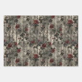 Victoriaans Gotische Tuin Rozen Patroon Inpakpapier Vel (Voorkant 2)