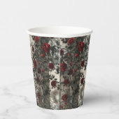 Victoriaans Gotische Tuin Rozen Patroon Papieren Bekers (Rechts)