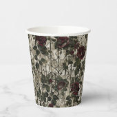 Victoriaans Gotische Tuin Rozen Patroon Papieren Bekers (Links)