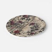 Victoriaans Gotische Tuin Rozen Patroon Papieren Bordje (Gekanteld)