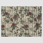 Victoriaans Gotische Tuin Rozen Patroon Tissuepapier (Voorkant)