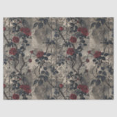 Victoriaans Gotische Tuin Rozen Patroon Tissuepapier (Voorkant)