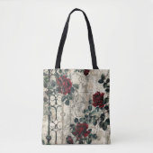 Victoriaans Gotische Tuin Rozen Patroon Tote Bag (Voorkant)