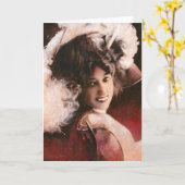 Victoriaans Gotische Vampier de Kaart van de Dame (Gele Bloem)