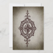 Victoriaans Gotische Vampier Halloween Feest Kaart (Achterkant)