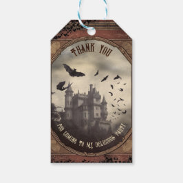 Victoriaans Gotische Vintage Dracula Castle Hallow Cadeaulabel