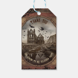 Victoriaans Gotische Vintage Whitby Abbey Dracula Cadeaulabel