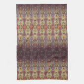 Victoriaans goud en paars patroon theedoek (Verticaal)