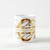 Victoriaans Goud , Letter C Monogram Koffiemok (Center)