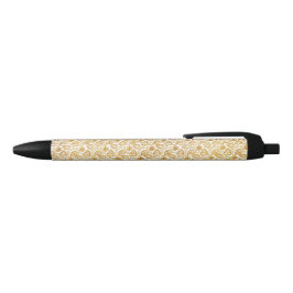 Victoriaans Gouden Bladpatroon Zwarte Inkt Pen