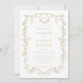 Victoriaans  gouden bruiloft monogram kaart (Voorkant)
