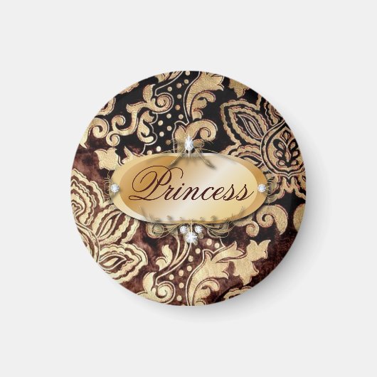 Victoriaans gouden chocolade bruine vodder magneet (Voorkant)