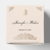 Victoriaans gouden filigraan bruiloft bedankdoosjes (Bovenkant)