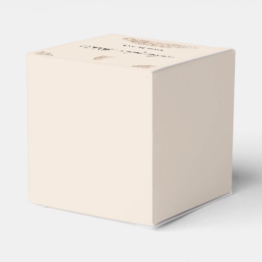 Victoriaans gouden filigraan bruiloft bedankdoosjes (Achterkant)