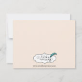 Victoriaans gouden filigraan bruiloft opslaan van  save the date (Achterkant)