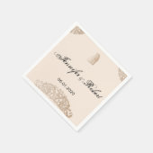 Victoriaans gouden filigraan bruiloft servet (Hoek)